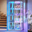 Vitrine d'angle l 15,8 "avec portes en verre et lumière RVB-228697774