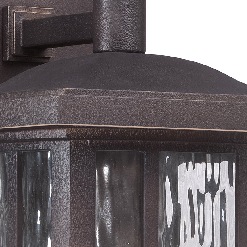 Cayman Outdoor Wall Lantern, 13" H x 8" W x 9" D, Bronze