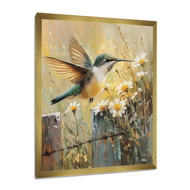 Lloyd, animaux, art mural sur toile, H 40 po x l 30 po, Picture Framed, Doré