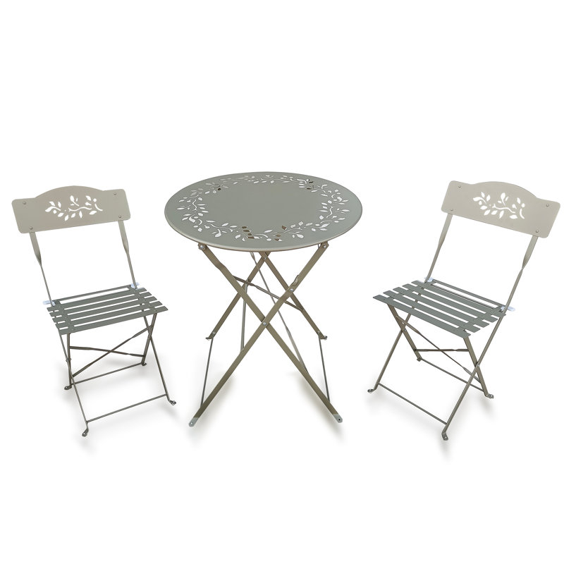Round 3 - Piece 2 - Person 140Cm L Outdoor Bistro Set, Brown