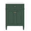 Ensemble de meuble-lavabo contemporain de 24 pouces avec lavabo, 2 portes à fermeture silencieuse et un tiroir escamotable-1809445000
