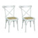 Raegan Solid Wood Cross Back Side Chair Dining Chair