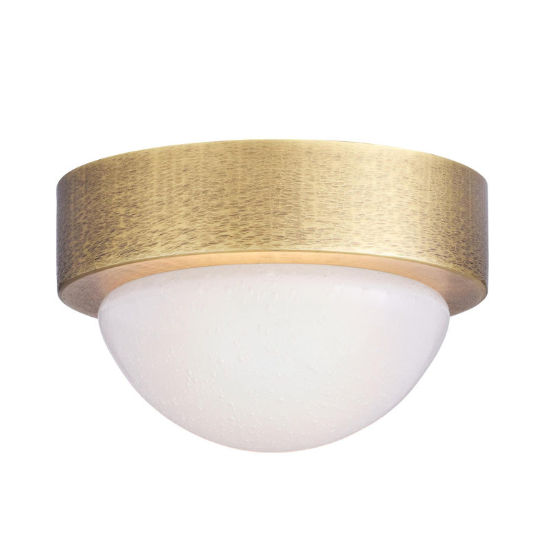 Lennon 1 - Light LED Flush Mount, Antique Brass