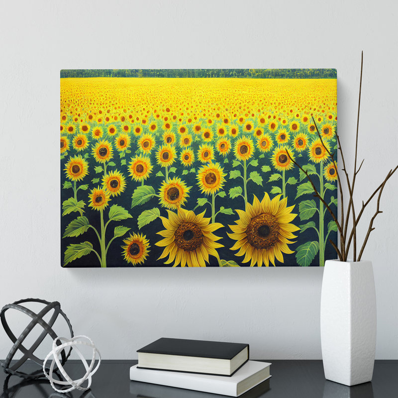 Ultimate Sunflower Field - Wrapped Canvas, 50cm H x 76cm W x 3cm D