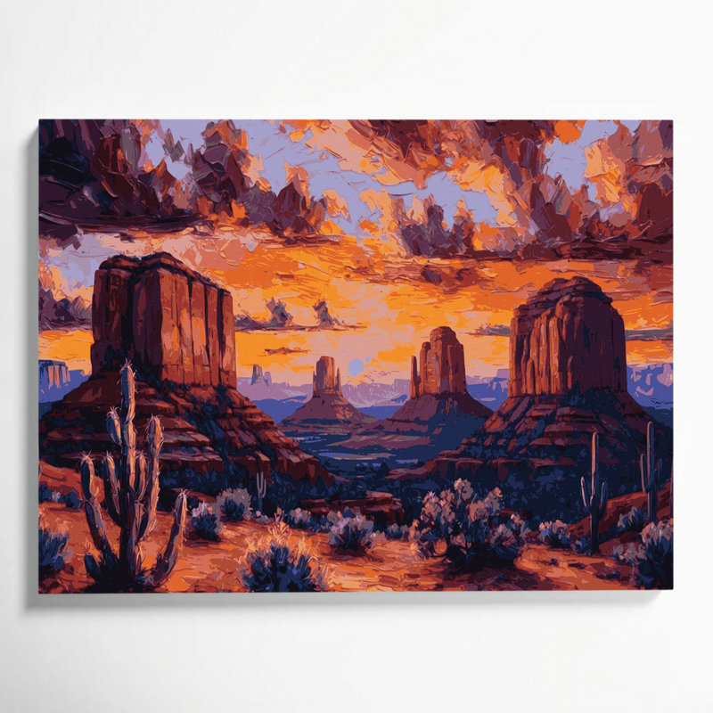 Art mural sur toile, "Southwestern", Sedona, H 12 po x l 18 po