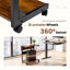 Support pour tour à 2 niveaux, support pour ordinateur réglable en hauteur, chariot d'ordinateur avec panneau pliable, table d'appoint avec roulettes, panneau perforé, crochets et tapis de souris-118662922