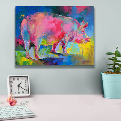Piggie' by Richard Wallich, Canvas Wall Art