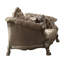 Canapé Gracie Mills 96 po en velours couleur os et coussins décoratifs avec pattes dorées