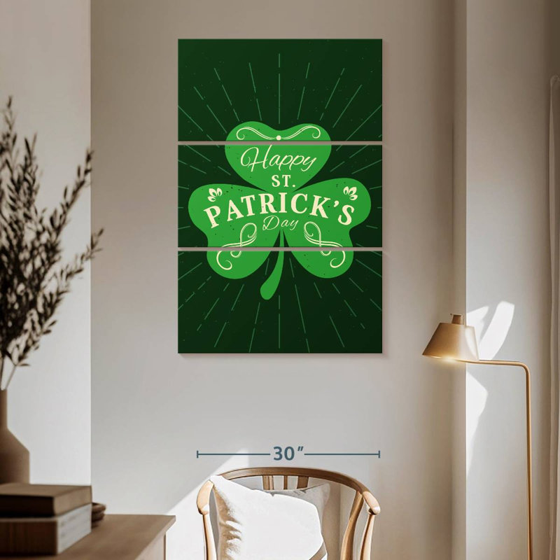 Lelend Happy St. Patrick's Day, H 65 po x l 42 po