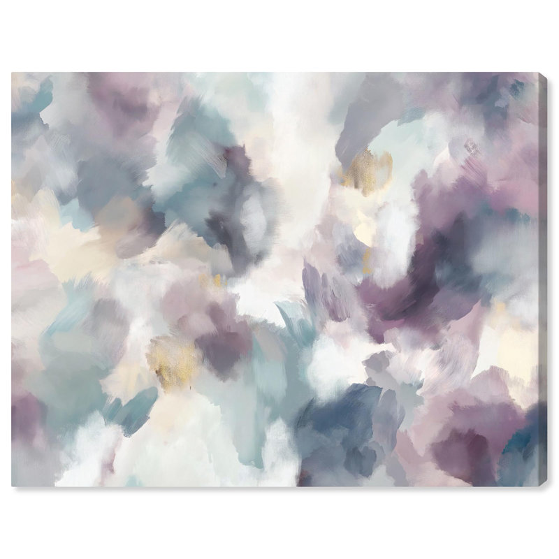 Art Remedy, aquarelle abstraite, reflets dorés, H 16 po x l 20 po, Toile tendue