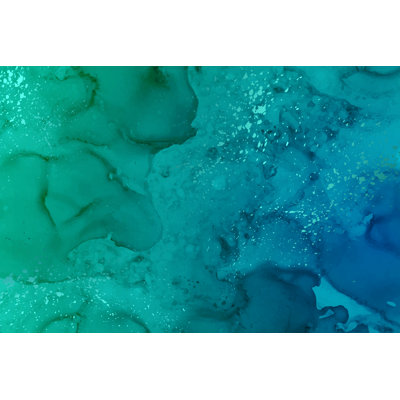 Ink Waves Illustration - Wrapped Canvas Print