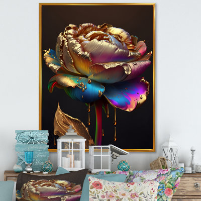 «Rainbow Peony», impression sur toile