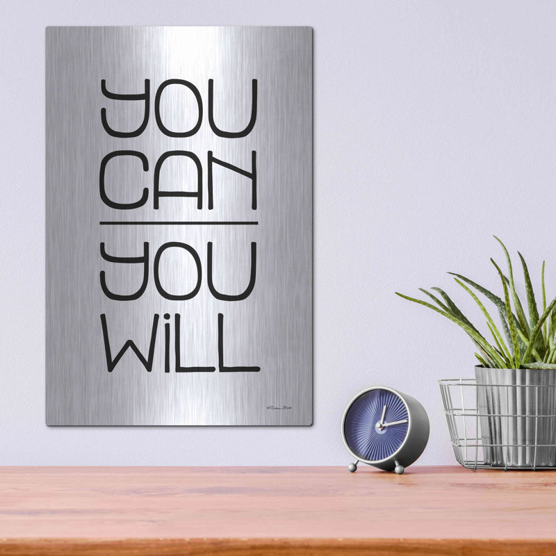 Art mural en métal Latitude Run «You Can, You Will» par Susan Ball, H 16 po x l 12 po