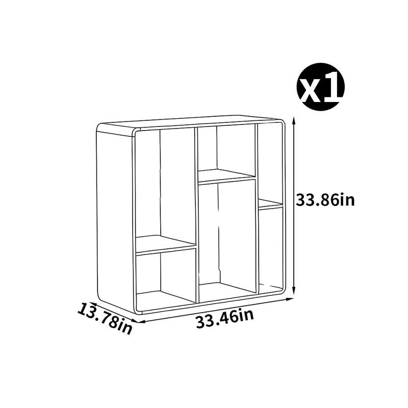 Medieval retro style bookcase