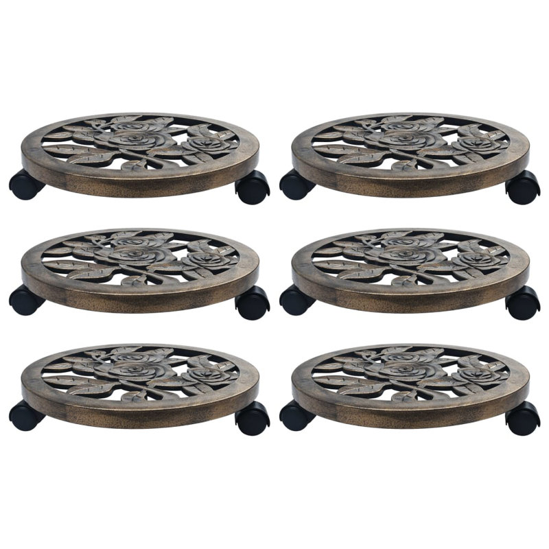 Waterfront Caddy Plant Stand, Bronze