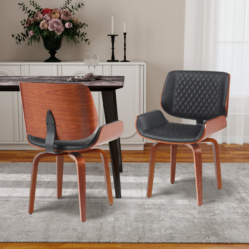 360° Swivel Dining Chair Set Of 2, Black