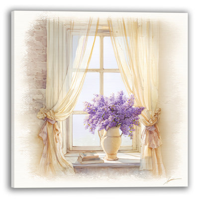«Lilac Window Light», art mural sur toile tendue