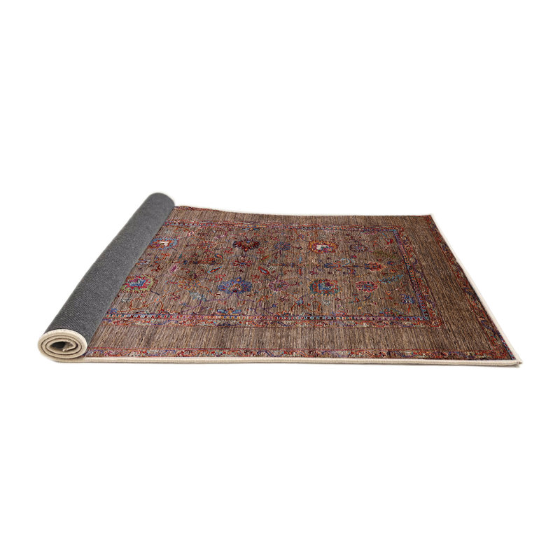 Tapis brun à motif oriental, Rond 6 pi