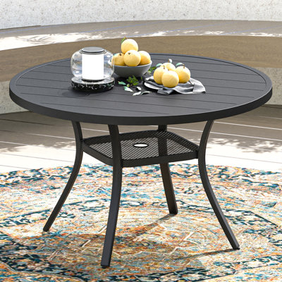 Nyoka 47.2L x 47.2W Outdoor Dining Table for 6 by Winston Porter