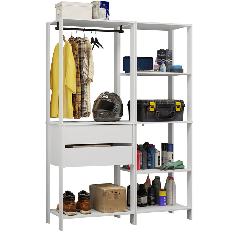 Étagère de rangement modulaire à outils multi-usages pour outils 51 po Madesa, Blanc