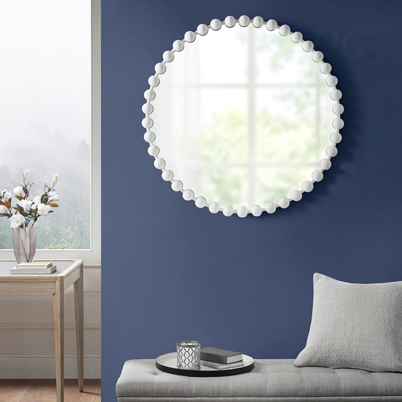 Miroir mural rond 36 po, White, 36,02 po x 36,02 po