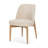 Bacco Curved Back Oatmeal Fabric Dining Side Chair-953140469