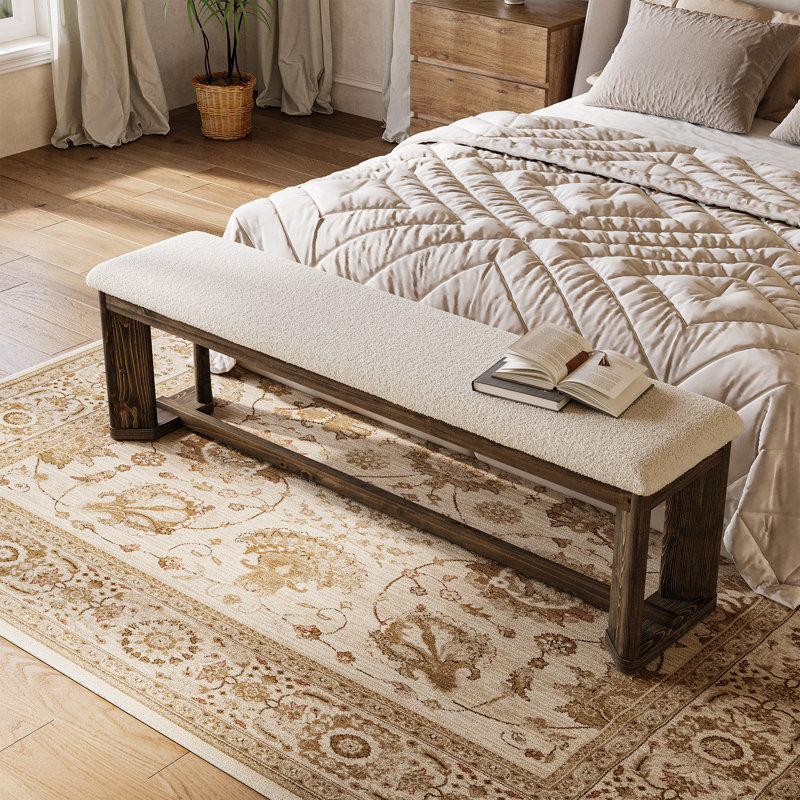 Faux Fur Upholstered Bench