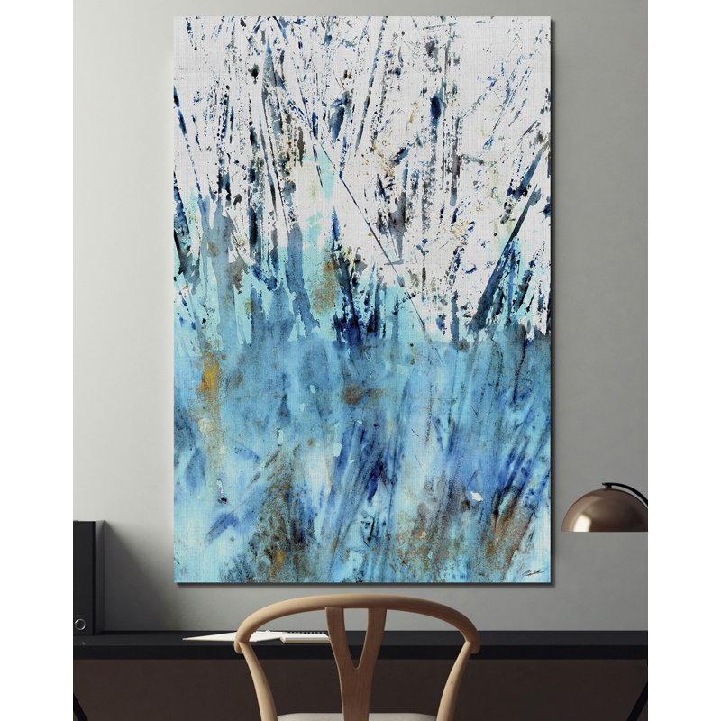 « eaux edge i », reproduction d’impression, H 36 po x l 24 po x P 1,5 po, Toile tendue