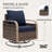Motes Wicker 2 - Person Patio Conversation Set with Cushions-888910927