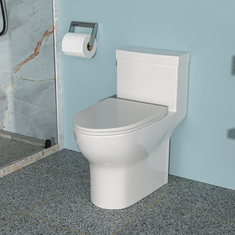 Toilette monobloc en céramique à une chasse avec siège cloisonné