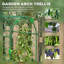 Cucumber Trellis, 6' Tall Arch Trellis For Climbing Plants Outdoor, A-Frame, With Plastic Coated Steel Frame And Climbing Net, Support Vegetables, Peas, Fruit & Vines, Green