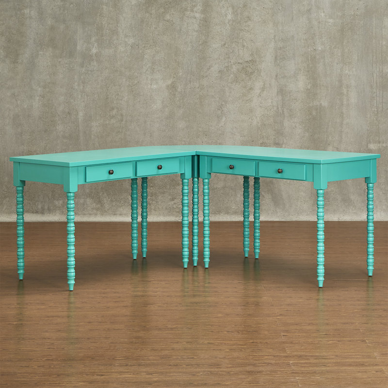 Bureau d'écriture en L Akiyoshi, Vert marine