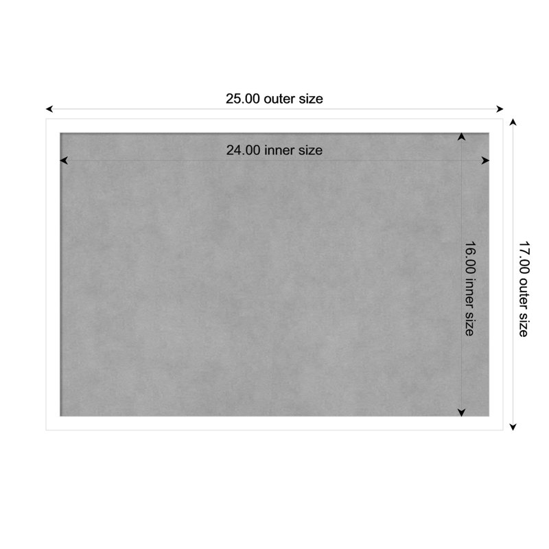 Tableau magnétique blanc Svelte, 17" H x 25" W