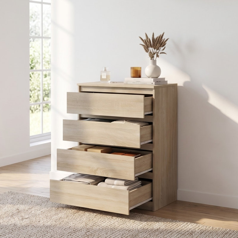 Helen 70 cm W Chest of 4 Drawers, Sonoma