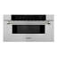 ZLINE Autograph 30 in. Microwave Drawer in Stainless Steel and Polished Nickel Helix Handle-307438691