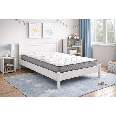 6" All Foam Full Mattress With Cover, Natural Cooling, Hd Core For Good Support, White, 72.77 In Depth, 54.76 Width, 5.66 Height, 23.14 Lb Weight Size Cover Cooling Effect, Inches Pounds