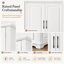 Armoire de cuisine de style campagnard de 72 pouces avec 6 tablettes de porte, 3 plateaux coulissants et 3 tiroirs-1772202979