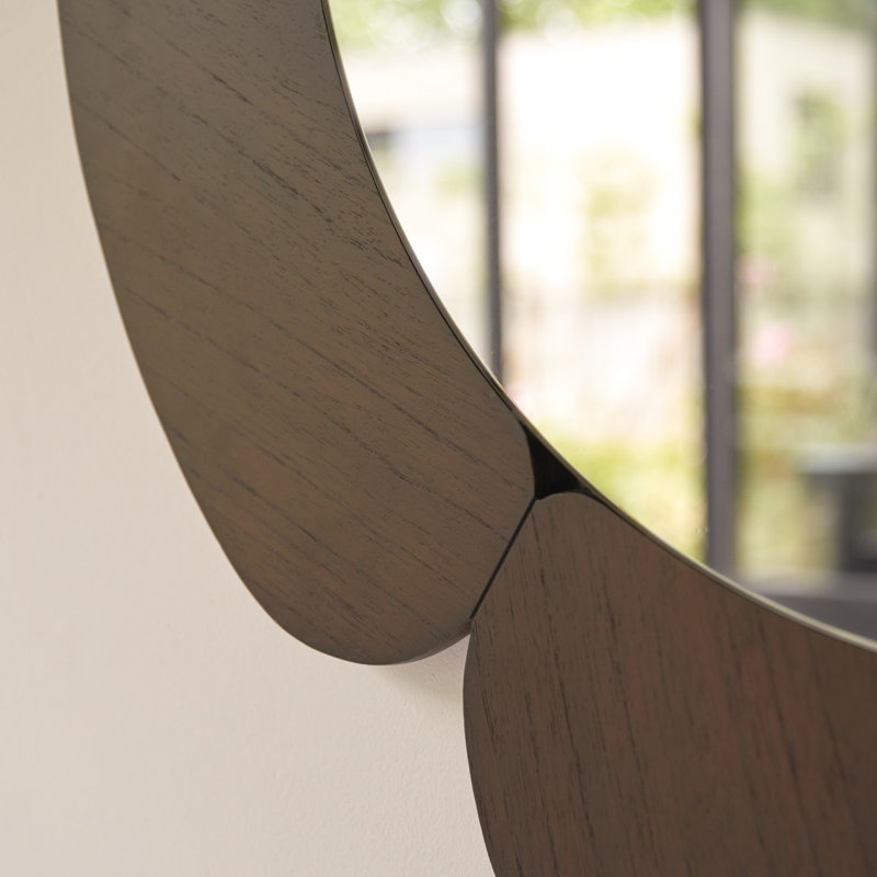 Sara Solid Wood Mirror, Brown