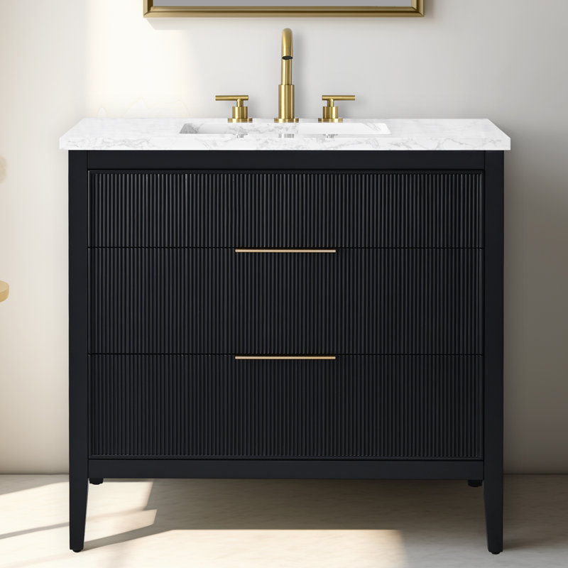 Emma 36" W Single Vanity, Black