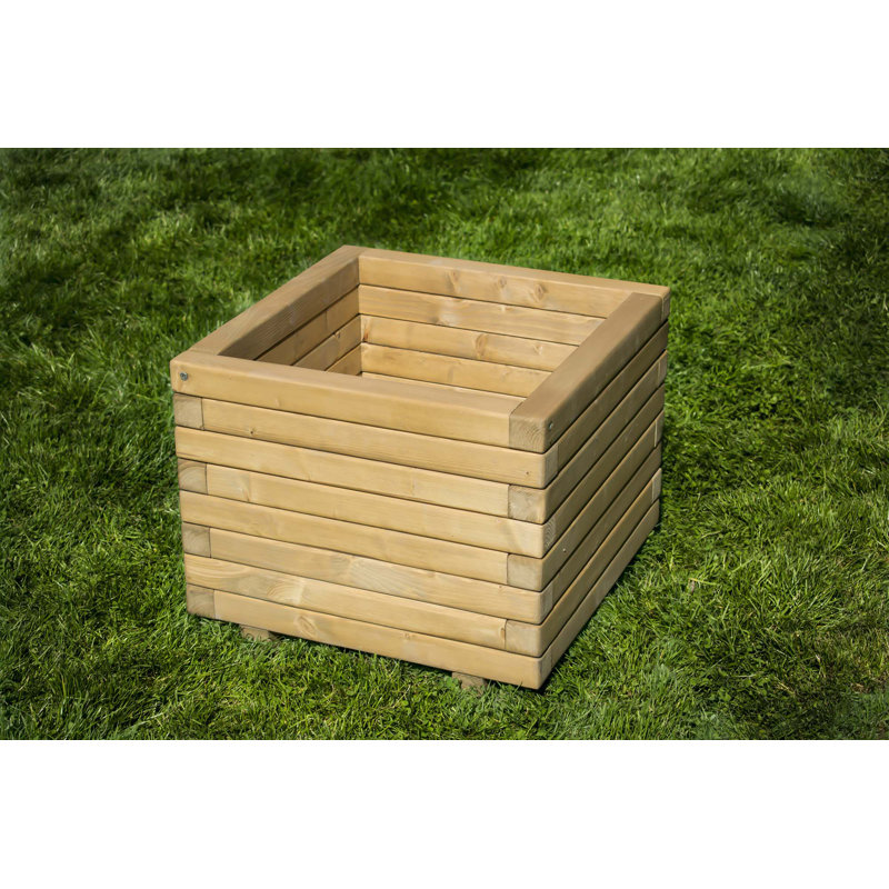 Buckmaster Handmade Wood Planter Box, 40cm H x 50cm W x 50cm D