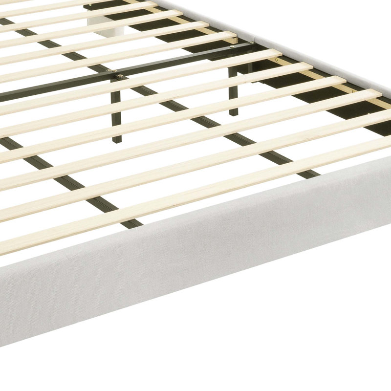 Lit plateforme tapissier à tête de lit rétro de style simple pour un confort et une durabilité ultimes dans toute chambre à coucher