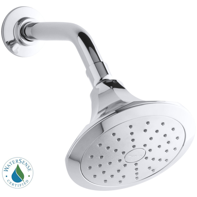 Pommeau de douche Memoirs à faible débit avec jet à induction d'air Katalyst, Chrome poli