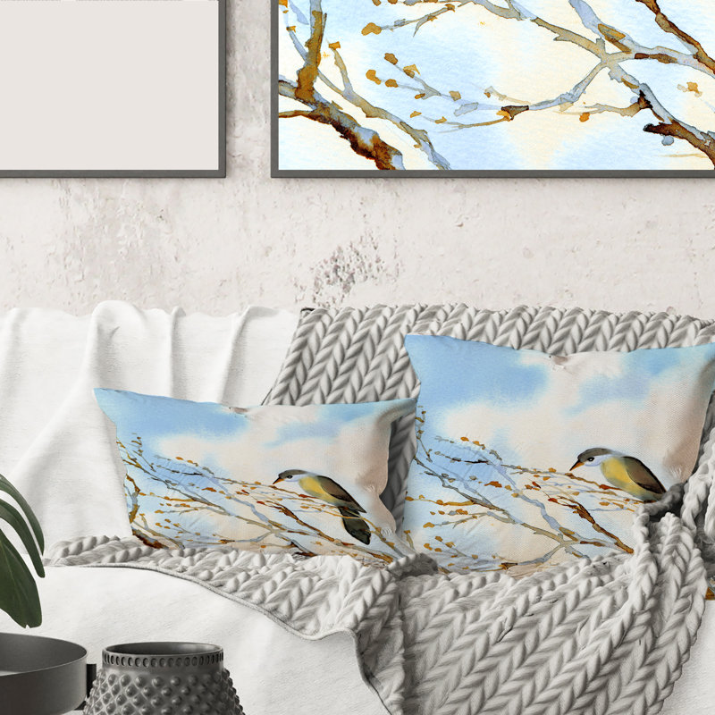 Housse et insert de coussin carré Old Bare Tree in Landscape, 16" x 16"