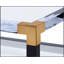 Table basse Lafty en verre transparent et finition brossée blanche avec rangement ouvert et design moderne