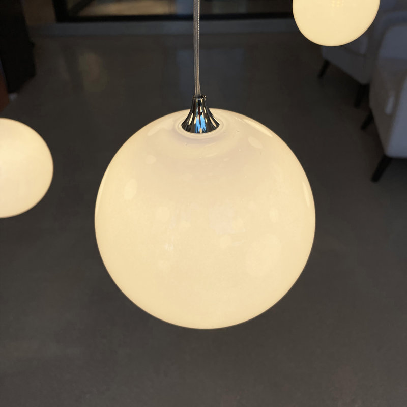 Perla 3 - Light Pendant, Milk White, Satin Nickel