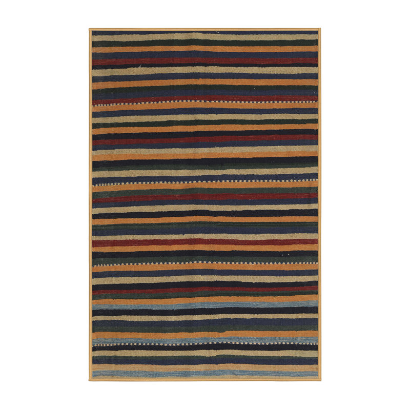Tapis gris/brun/noir contemporain, Rectangle 5 pi x 7 pi