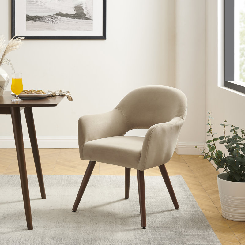 Fauteuil large 23,5 po Saela, Espresso, Crème