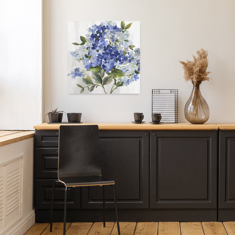 Lilas élégance I délicat élégant hortensia contemporain Art, H 18 po x l 18 po