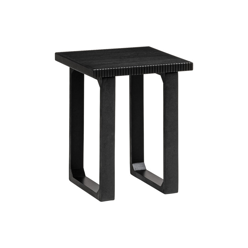 Tables de bout en bois massif Urbana, Noir