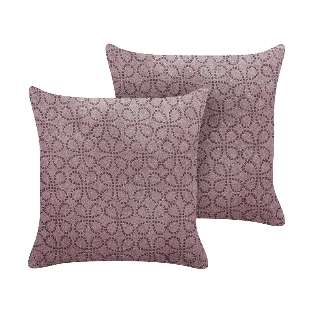 Ciccia Geometric Purple Square Scatter Cushion Kissen mit Füllung